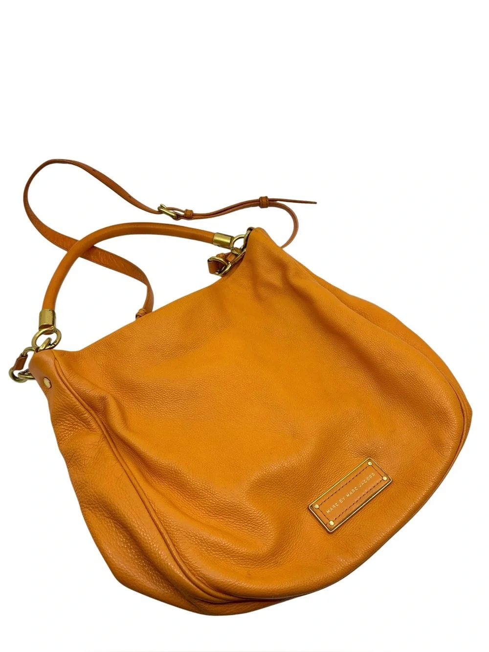 Vintage Marc By Marc Jacobs orange leather hobo bag with crossbody strap
